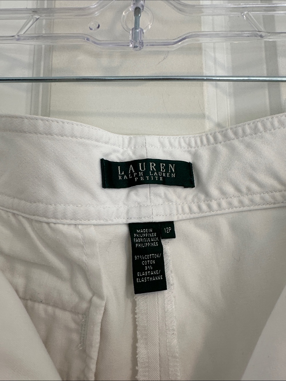 EUC Lauren Ralph Lauren Nautical Cotton White Shorts size 12 Petite - Picture 7 of 11